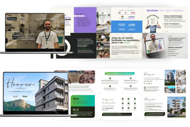 imagen de portafolio de marketing, ilustrando proyectos como imagen de pagina de ventas o sitio web, proyectos de identidad visual, branding y marketing 360 en general.